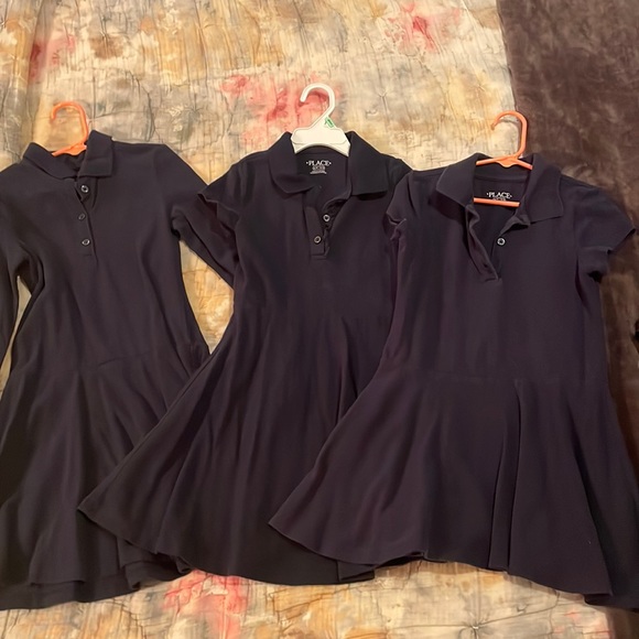 Bundle of 3 navy uniform dresses, size 5/6